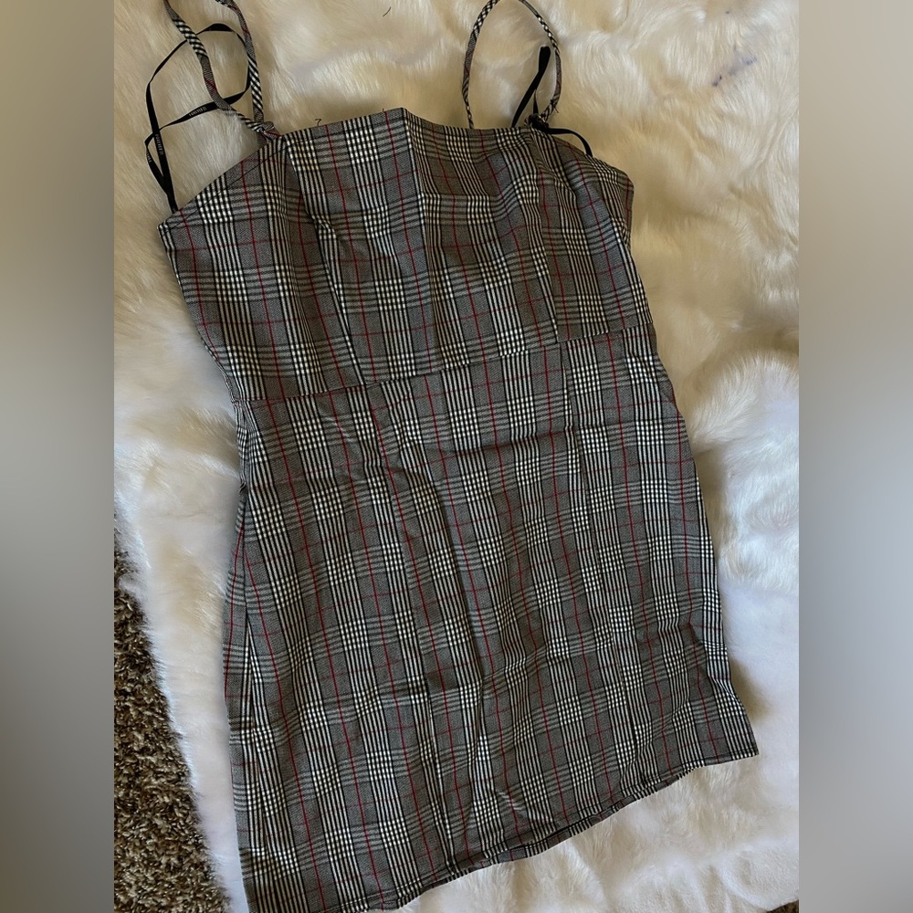 Plaid mini dress